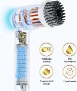 MostEssential Premium Elektrische Schoonmaakborstel 2023 Model – Elektrische Schrobber - Schrobborstel - Poetsmachine – Voor Badkamer Of Keuken - Inclusief 4 Borstelkoppen -Huishoud Verkoop 1013x1200 1