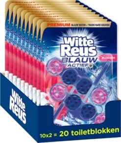 Witte Reus Blauw Actief Toiletblok - Bloesem - WC Blokjes Voordeelverpakking - 20 Stuks -Huishoud Verkoop 1020x1200 1