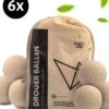 Drogerballen - Droogballen - Wasdrogerballen - Dryerballs - 6 Stuks - XL Formaat - Wol - Set -Huishoud Verkoop 1047x1200