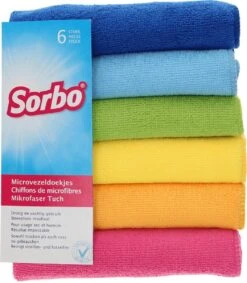 Sorbo Microvezeldoek - 6 Stuks - Assorti -Huishoud Verkoop 1048x1200