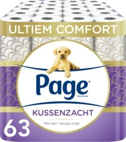 Page Toiletpapier - 63 Rollen - Kussenzacht Wc Papier (3-laags) - Met Extra Zijde - Voordeelverpakking -Huishoud Verkoop 1066x1200 1