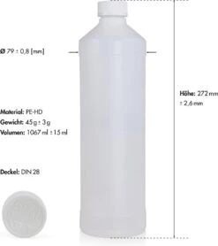 Isopropyl Alcohol - Isopropanol - IPA - Isopropyl - 99,9% Zuiver - 1000ml - Inclusief Trechter -Huishoud Verkoop 1067x1200