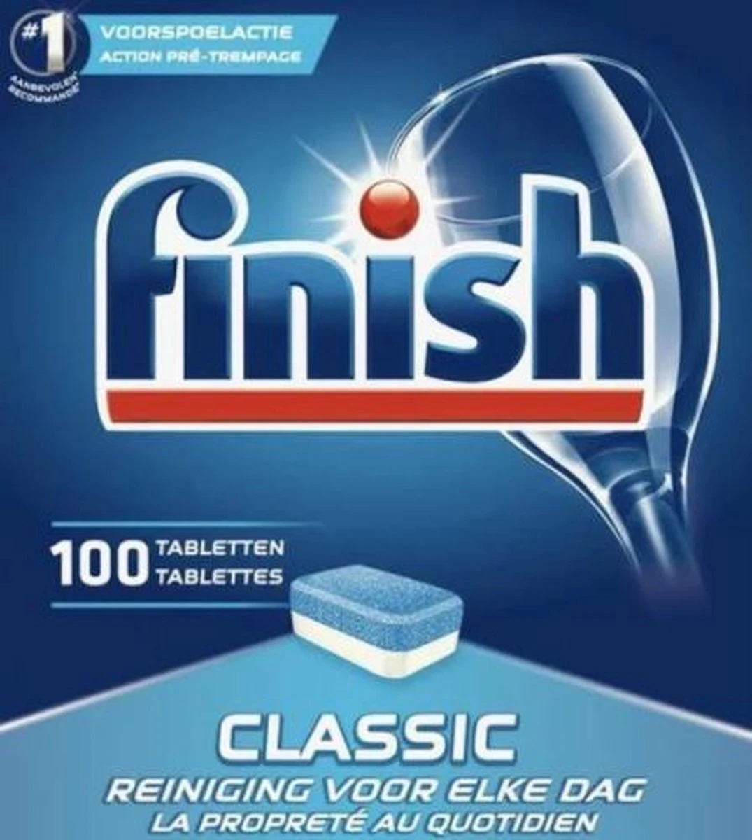 Finish Classic Regular Vaatwastabletten - 100 Stuks 7 Finish Classic Regular Vaatwastabletten - 100 Stuks - Afbeelding 5