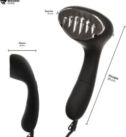 Kledingstomer - Handstomer - Stoomreiniger - Stomer - Luxe Uitvoering - Krachtig En Stijlvol - Inclusief Maatbeker - Snel Opgewarmd (25 Sec) - Geschenkverpakking- 1500W - Merk: Rockerz Home - Kleur: Zwart -Huishoud Verkoop 1098x1200