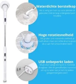 Elektrische Scrubber - Veelzijdige Schrobborstel - Elektrische Schoonmaakborstel - Binnen En Buiten Schoonmaken -Huishoud Verkoop 1099x1200