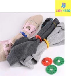 Sokhero - Sokken Waszak Cadeau - Wassen Sok Organiser - Wasmachine Sock Clips Wasnet - Ideale Praktische Knijpers Waslijn - Drogen Huishouden Wasknijpers - (15 Stuks 5 Kleuren Voor Sokken) -Huishoud Verkoop 1123x1200