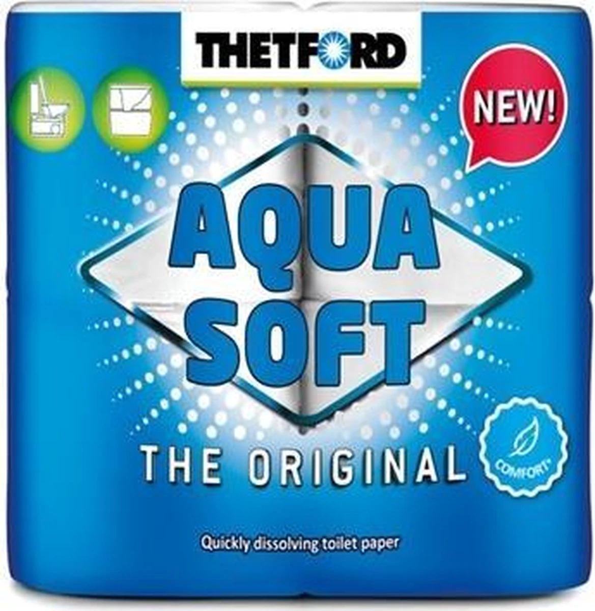 Thetford Aqua Soft Toiletpapier - 4 Rollen 5 Thetford Aqua Soft Toiletpapier - 4 Rollen - Afbeelding 3