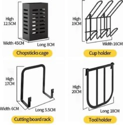Doogo® Afdruiprek Met Lekbak 2 Laags – Inklapbaar - Muur Hangen Mogelijke - Afwasrek – Met 2 Lekbakken – Extra Accessories Voor Servies En Snijplanken - RVS -Huishoud Verkoop 1180x1200 1