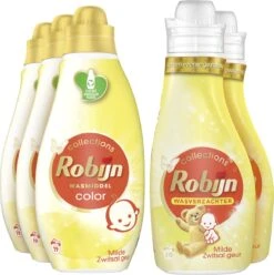 Robijn Perfect Match Zwitsal Wasmiddel En Wasverzachter Pakket - 5 Stuks - Voordeelverpakking -Huishoud Verkoop 1197x1200