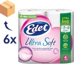 Edet Ultra Soft Xtra Long 4-laags Toiletpapier - 24 = 48 Rollen -Huishoud Verkoop 1200x1029 3