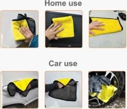 Microvezel Auto Droogdoek - 30cm X 40cm - Poetsdoek - Auto Poetsdoek - Schoonmaak Accesoires - Auto Handdoek - Droogdoek - Geel/Grijs - Watermagneet. -Huishoud Verkoop 1200x1033 1