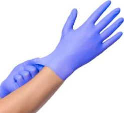 IVROU® Nitril Handschoenen - 100 Stuks Wegwerp Handschoenen - Poeder Vrij, Latex Vrij - Maat: M - Violet Blauw -Huishoud Verkoop 1200x1093