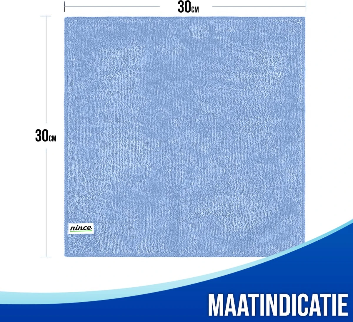Nince Microvezeldoekjes - Set Van 12 - Schoonmaakdoekjes 30x30 - Reinigingsdoekjes - Vaatdoekjes 4 Nince Microvezeldoekjes - Set Van 12 - Schoonmaakdoekjes 30x30 - Reinigingsdoekjes - Vaatdoekjes - Afbeelding 2