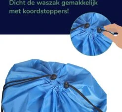 Wonair - Waszakken Voor Wasgoed - 60x90cm - Hemelsblauw - Met Trekkoord -Huishoud Verkoop 1200x1097