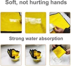 Microvezel Auto Droogdoek - 30cm X 40cm - Poetsdoek - Auto Poetsdoek - Schoonmaak Accesoires - Auto Handdoek - Droogdoek - Geel/Grijs - Watermagneet. -Huishoud Verkoop 1200x1106 3