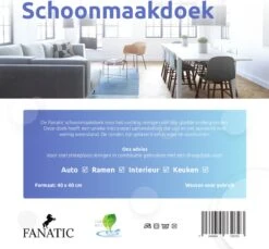 Ramen Doeken Clean Dry Droogdoek 45 X 60 Cm Met Fanatic 40 X 40 Cm Originele Raamdoeken -Huishoud Verkoop 1200x1112 3