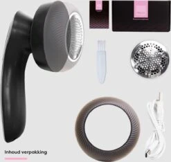 Fineza Pluizenverwijderaar – Electrisch – Ontpluizer – Ontpiller – Draadloos – Zwart/Antraciet -Huishoud Verkoop 1200x1137 4