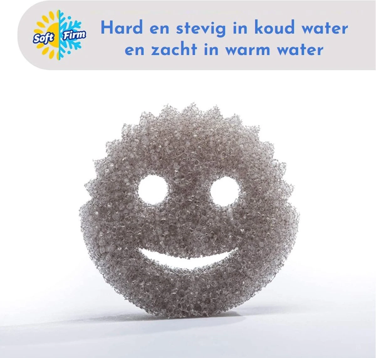 Scrub Daddy - Scrub Mommy Krijsvrije Spons Dubbelzijdig Grijs 4 Scrub Daddy - Scrub Mommy Krijsvrije Spons Dubbelzijdig Grijs - Afbeelding 2