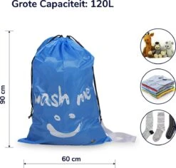 Wonair - Grote Waszak - 60x90cm - Hemelsblauw - Met Trekkoord En Draagband 15 Wonair - Grote Waszak - 60x90cm - Hemelsblauw - Met Trekkoord En Draagband -Huishoud Verkoop 1200x1147