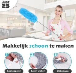 JUST23 Plumeau Uitschuifbaar Met Telescoopsteel – 60 Tot 140 Cm – Ragebol – Stoffer – Duster - Blauw - Incl. Microfiber Doek 14 JUST23 Plumeau Uitschuifbaar Met Telescoopsteel – 60 Tot 140 Cm – Ragebol – Stoffer – Duster - Blauw - Incl. Microfiber Doek -Huishoud Verkoop 1200x1147 3