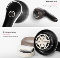 Fineza Pluizenverwijderaar – Electrisch – Ontpluizer – Ontpiller – Draadloos – Zwart/Antraciet -Huishoud Verkoop 1200x1150 3