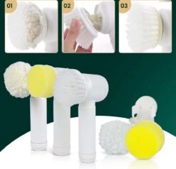 Apeiron Elektrische Schoonmaakborstel - Poetsmachine - Poliermachine - Schrobborstel - Handborstel - Werkborstel - Schrobber - Boorborstel - Wasborstel - Schoonmaakmiddelen - Reinigingsborstel - 3 Opzetstukken -Huishoud Verkoop 1200x1155 3