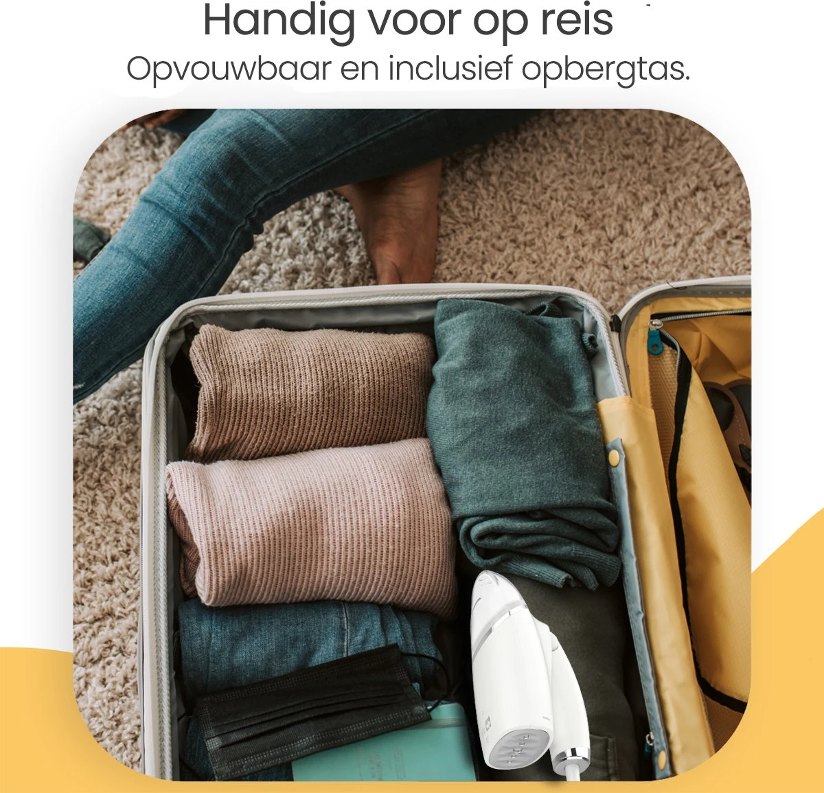 Goliving Kledingstomer - Handstomer Voor Kleding/textiel/stof - Stoomstrijkijzer - Handstoomreiniger - Handstomer - Opvouwbaar - Incl. Reis-etui - Wit 8 Goliving Kledingstomer - Handstomer Voor Kleding/textiel/stof - Stoomstrijkijzer - Handstoomreiniger - Handstomer - Opvouwbaar - Incl. Reis-etui - Wit - Afbeelding 6