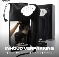 Kledingstomer - Handstomer - Stoomreiniger - Stomer - Luxe Uitvoering - Krachtig En Stijlvol - Inclusief Maatbeker - Snel Opgewarmd (25 Sec) - Geschenkverpakking- 1500W - Merk: Rockerz Home - Kleur: Zwart -Huishoud Verkoop 1200x1158 7