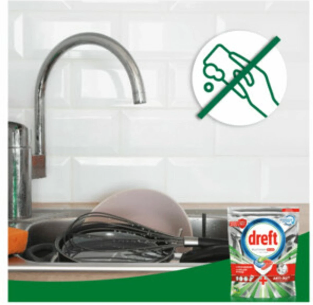 Dreft Platinum Plus All In One - Vaatwastabletten - Voordeelverpakking 5 X 16 Stuks 7 Dreft Platinum Plus All In One - Vaatwastabletten - Voordeelverpakking 5 X 16 Stuks - Afbeelding 5