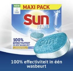 SUN® Sun All-in 1 Normaal Vaatwastabletten - 276 Tabletten - Voordeelverpakking -Huishoud Verkoop 1200x1174 2