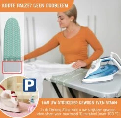 Buntes Brett® Strijkplankhoes Voor Stoomstrijkijzer (maat M) | Universeel Tot Max. 120x40 Cm | Strijkplankhoes Om Snel En Gemakkelijk Te Strijken | Made In EU | Geschikt Voor Stoomstrijkstation | Blauw -Huishoud Verkoop 1200x1178 9