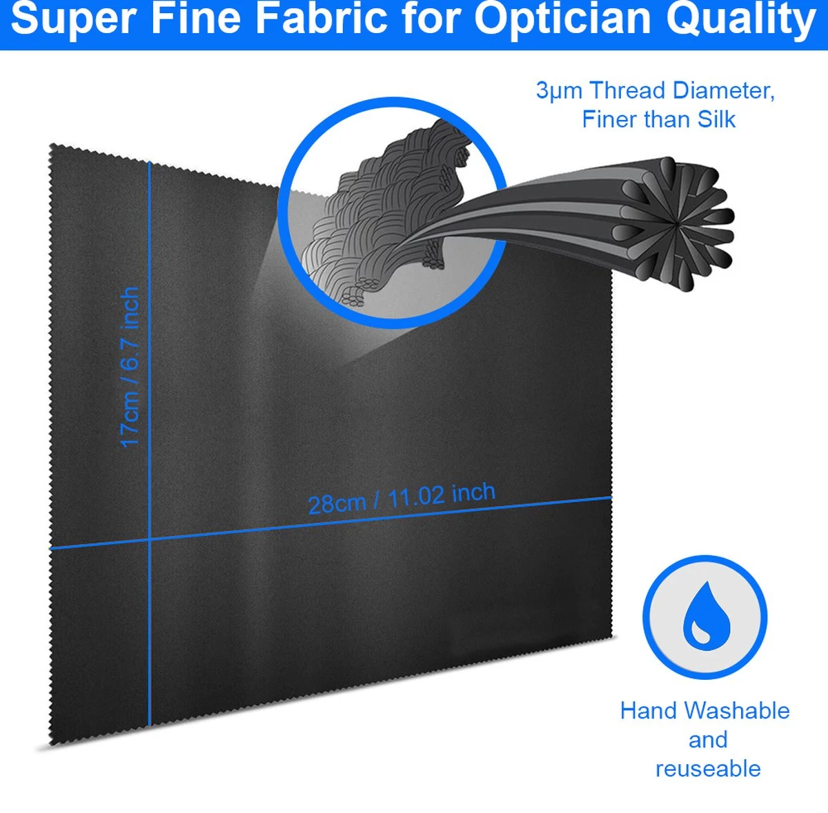 MMOBIEL 6 Pack Microfiber Reinigingsdoeken Wasbaar - 18 X 15cm - Zwart 8 MMOBIEL 6 Pack Microfiber Reinigingsdoeken Wasbaar - 18 X 15cm - Zwart - Afbeelding 6