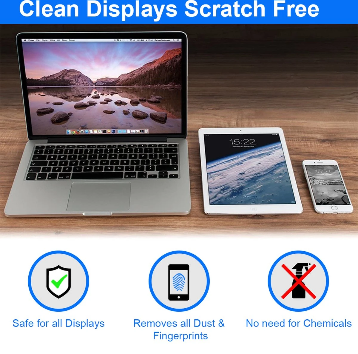 MMOBIEL 6 Pack Microfiber Reinigingsdoeken Wasbaar - 18 X 15cm - Zwart 5 MMOBIEL 6 Pack Microfiber Reinigingsdoeken Wasbaar - 18 X 15cm - Zwart - Afbeelding 3