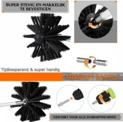 Schoorsteenveegset - 8 Meter - 2 Borstelkoppen - Professioneel - Schoorsteen Borstel - Veegkit - Haardset Voor Houtkachel - Flexibel - Schoorsteenveger - Pelletkachel Accessoires - Schoorsteen Reiniger - Geschikt Voor Boormachines -Huishoud Verkoop 1200x1188 8