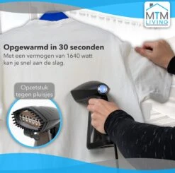 MTM Kledingstomer - Handstomer Kleding - Zwart - Stoomreiniger - Stoomapparaat Kleding -Huishoud Verkoop 1200x1190 6