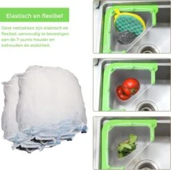 Merkloos Gootsteen Organizer - Gootsteen Afval Netje - Gootsteenontstopper - Spoelbak - Incl. 50 Netjes 15 Merkloos Gootsteen Organizer - Gootsteen Afval Netje - Gootsteenontstopper - Spoelbak - Incl. 50 Netjes -Huishoud Verkoop 1200x1191 3