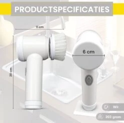 Lenga Elektrische Schoonmaakborstel - 5 In 1 Borstel - Oplaadbaar - Wasborstel - Schoonmaakmiddelen - Schrobborstels -Huishoud Verkoop 1200x1197 10