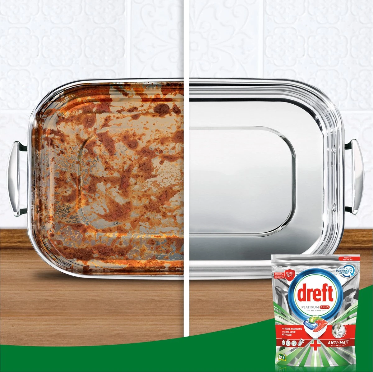 Dreft Platinum Plus All In One Vaatwastabletten - Deep Clean - Voordeelverpakking 4 X 38 Stuks 8 Dreft Platinum Plus All In One Vaatwastabletten - Deep Clean - Voordeelverpakking 4 X 38 Stuks - Afbeelding 6