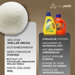 Merkloos Droger Ballen XL 6 Stuks Inclusief Lavendelolie – Zero Waste Dryer Balls - Duurzaam – Wasverzachter – Herbruikbare Drogerballen – Droogt De Was Sneller – Tiny Panda -Huishoud Verkoop 1200x1199 11