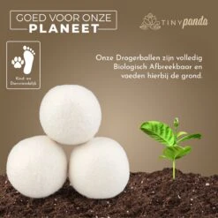 Merkloos Droger Ballen XL 8 Stuks – Zero Waste Dryer Balls - Duurzaam – Wasverzachter – Herbruikbare Drogerballen – Droogt De Was Sneller – Tiny Panda -Huishoud Verkoop 1200x1199 14