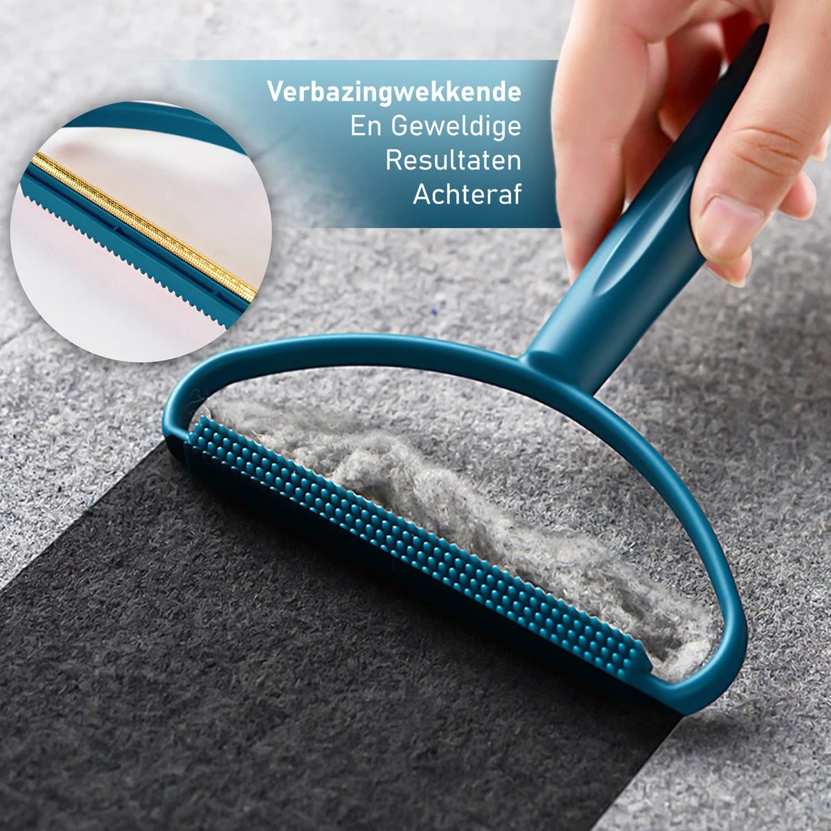 Ease Store – Pluizenverwijderaar – Pluizenborstel – Ontpluizer – Pluizendief - Blauw - Draagbaar – Tapijt – Wol – Dieren – Kleding 6 Ease Store – Pluizenverwijderaar – Pluizenborstel – Ontpluizer – Pluizendief - Blauw - Draagbaar – Tapijt – Wol – Dieren – Kleding - Afbeelding 4