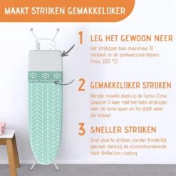 Buntes Brett® Strijkplankhoes Voor Stoomstrijkijzer (maat M) | Universeel Tot Max. 120x40 Cm | Strijkplankhoes Om Snel En Gemakkelijk Te Strijken | Made In EU | Geschikt Voor Stoomstrijkstation | Blauw -Huishoud Verkoop 1200x1200 1178