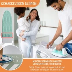 Buntes Brett® Strijkplankhoes Voor Stoomstrijkijzer (maat M) | Universeel Tot Max. 120x40 Cm | Strijkplankhoes Om Snel En Gemakkelijk Te Strijken | Made In EU | Geschikt Voor Stoomstrijkstation | Blauw -Huishoud Verkoop 1200x1200 1179