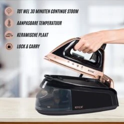 RYER Stoomstrijkijzer Met Stoomgenerator - Iron - Keramische Zoolplaat 16 RYER Stoomstrijkijzer Met Stoomgenerator - Iron - Keramische Zoolplaat -Huishoud Verkoop 1200x1200 1195