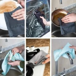 Tuiste Set Van 4, Grijs, Microvezel Microvezeldoeken, Permium Poetsdoeken, Stofdoeken, Nano Poetsdoeken, Micro Magic Magische Doeken, Multifunctionele Reinigingsdoeken, Set Van 4, 37 X 57 Cm -Huishoud Verkoop 1200x1200 1310