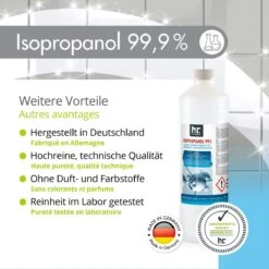Isopropyl Alcohol - Isopropanol - IPA - Isopropyl - 99,9% Zuiver - 1000ml - Inclusief Trechter -Huishoud Verkoop 1200x1200 1455