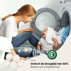 Tenify 6 XL Drogerballen + Extra Lavendel Olie - Wasbollen - Duurzaam - Schaapswol - Wasverzachter - Wasdrogerballen - Herbruikbare Droogballen - Energie Besparen -Huishoud Verkoop 1200x1200 350