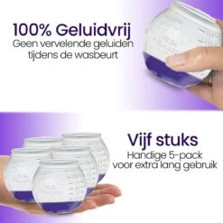 BluGo Doseerbol 5 Stuks - Wasbollen - Doseerdop - Drogerballen - Wasballen - Herbruikbaar - Maataanduiding - 150ml -Huishoud Verkoop 1200x1200 374