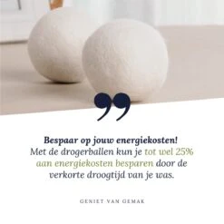 Geniet Van Gemak® | Herbruikbare Wollen Drogerballen | Wasbollen | Schaapswol | Duurzame En Energiebesparende Wasballen | 6 XL Drogerballen -Huishoud Verkoop 1200x1200 375