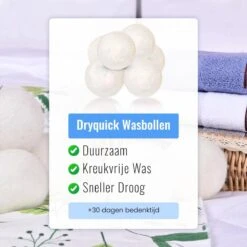 DRYQUICK Drogerballen- Wasbollen- Duurzaam Schapenwol - Herbruikbaar- 6 XL Wasballen Wit 13 DRYQUICK Drogerballen- Wasbollen- Duurzaam Schapenwol - Herbruikbaar- 6 XL Wasballen Wit -Huishoud Verkoop 1200x1200 378